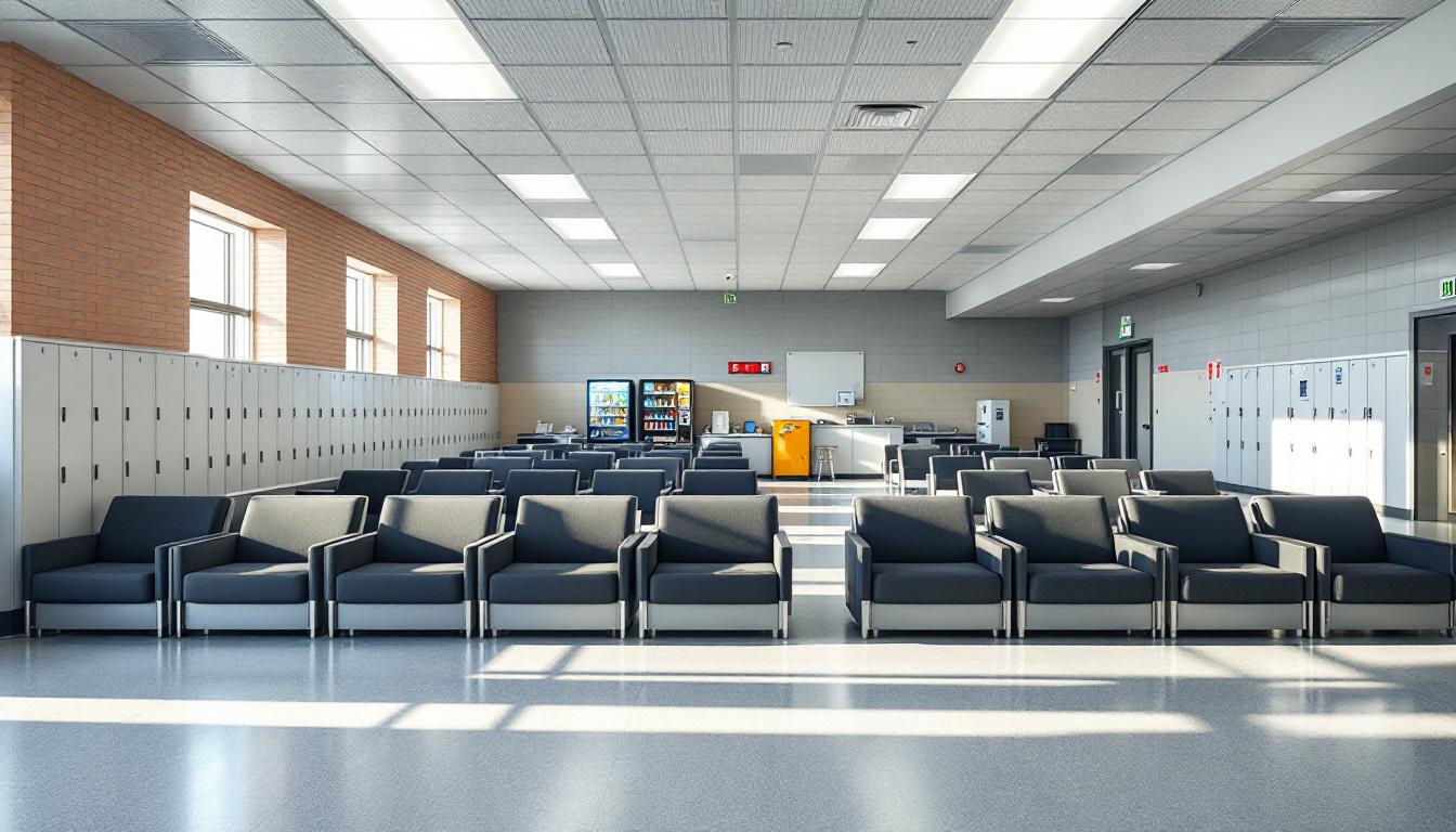 Visitation facilities and waiting area at San Carlos Unit Visitation - Arizona State Prison Complex Perryville