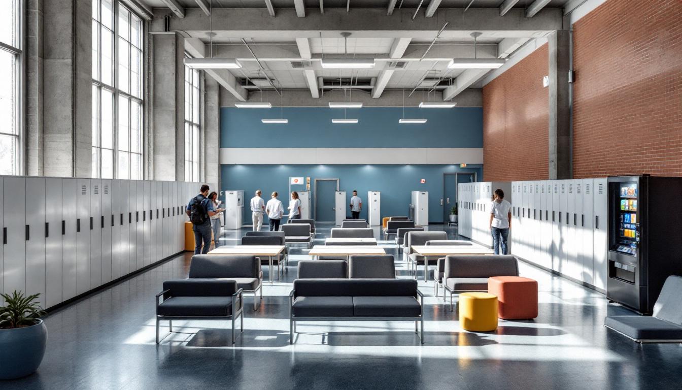Visitation facilities and waiting area at Federal Correctional Institution - Safford