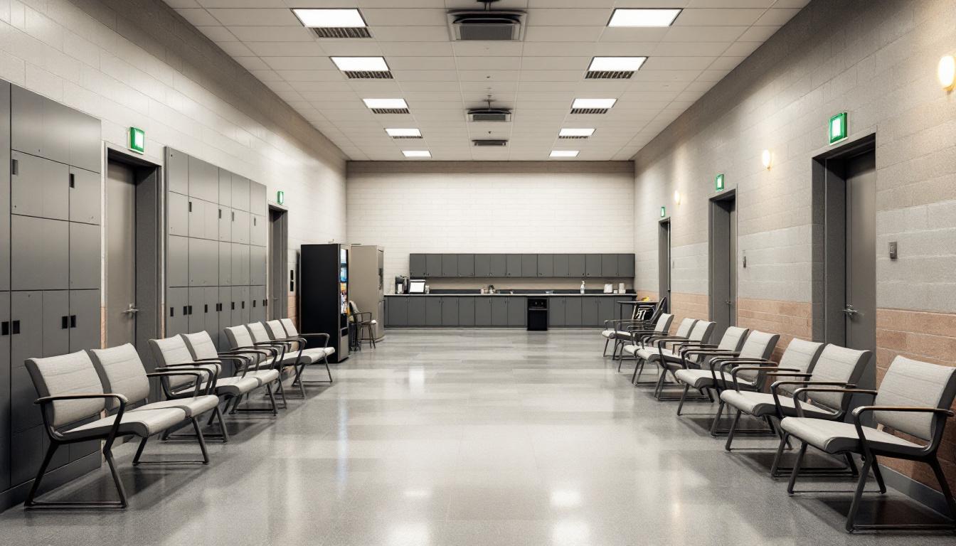 Visitation facilities and waiting area at Arizona State Prison Complex Tucson