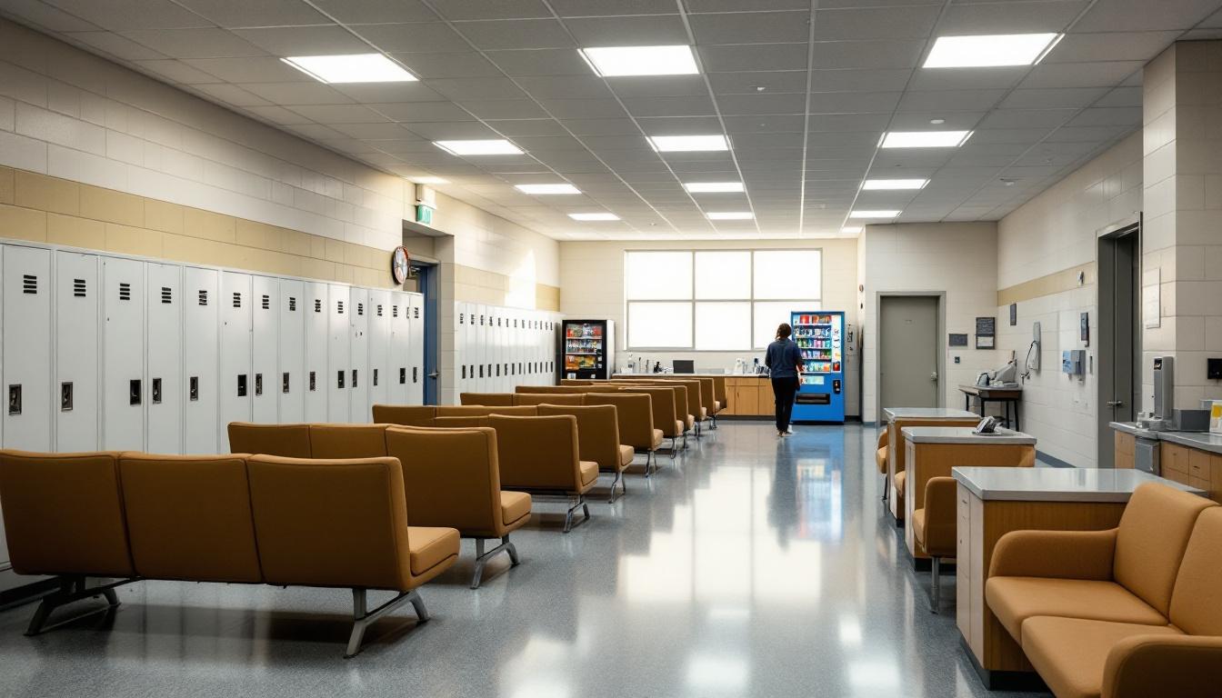 Visitation facilities and waiting area at Arizona State Prison Complex Tucson