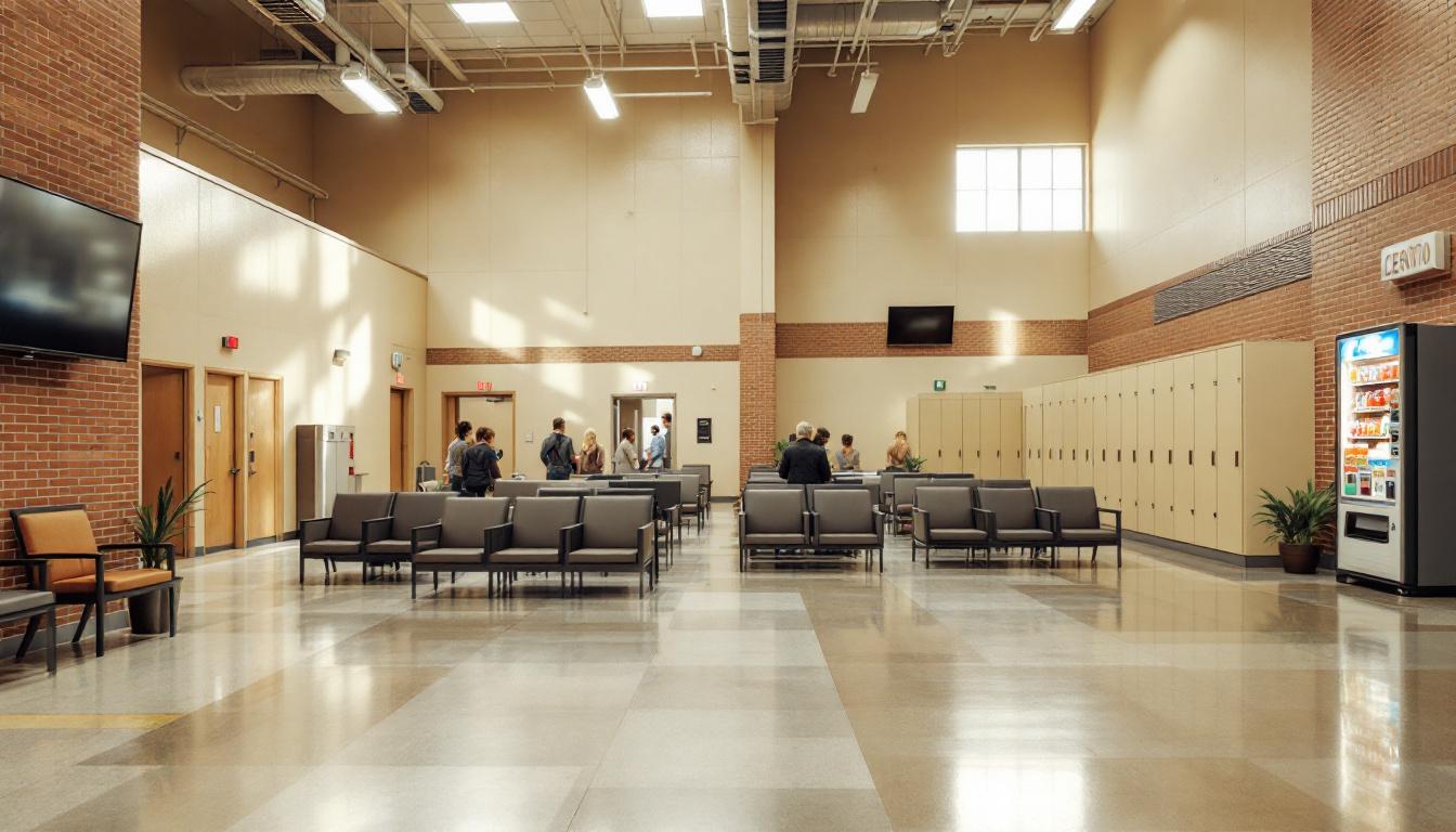 Visitation facilities and waiting area at Arizona State Prison Complex - Florence