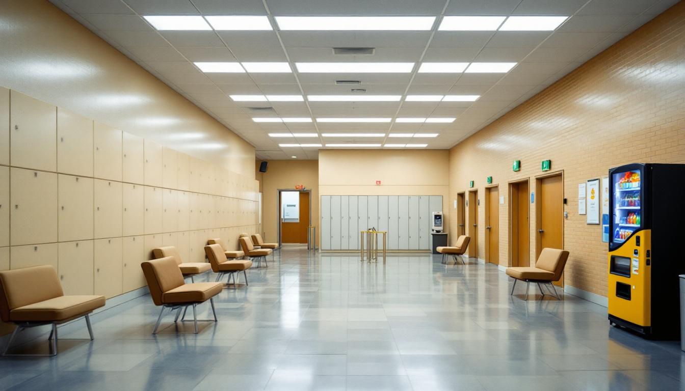 Visitation facilities and waiting area at Arizona Department of Corrections Perryville