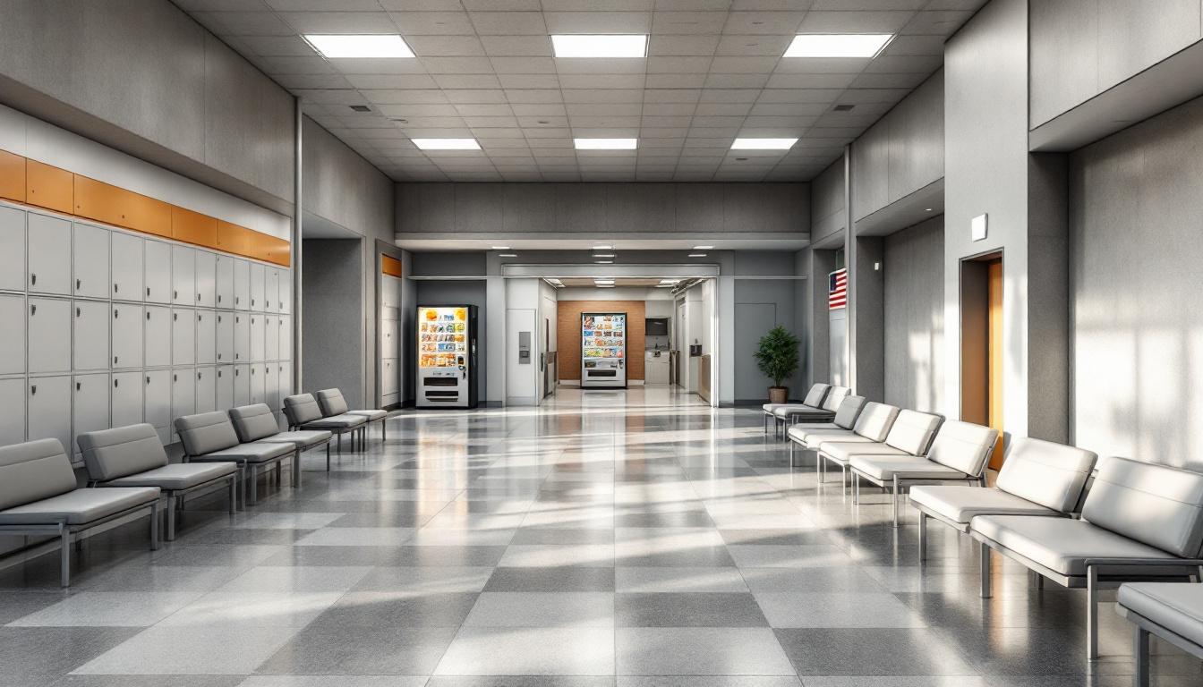Visitation area at Arizona State Prison-Ft Grant