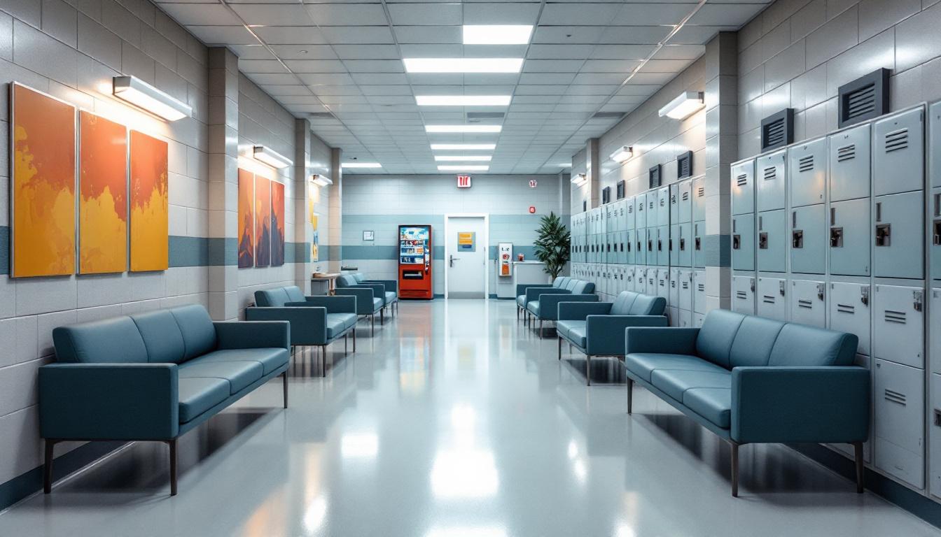Visitation facilities and waiting area at Red Rock Correctional Center