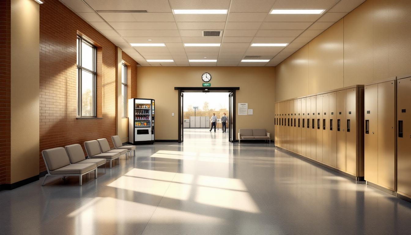Visitation facilities and waiting area at La Palma Correctional Center