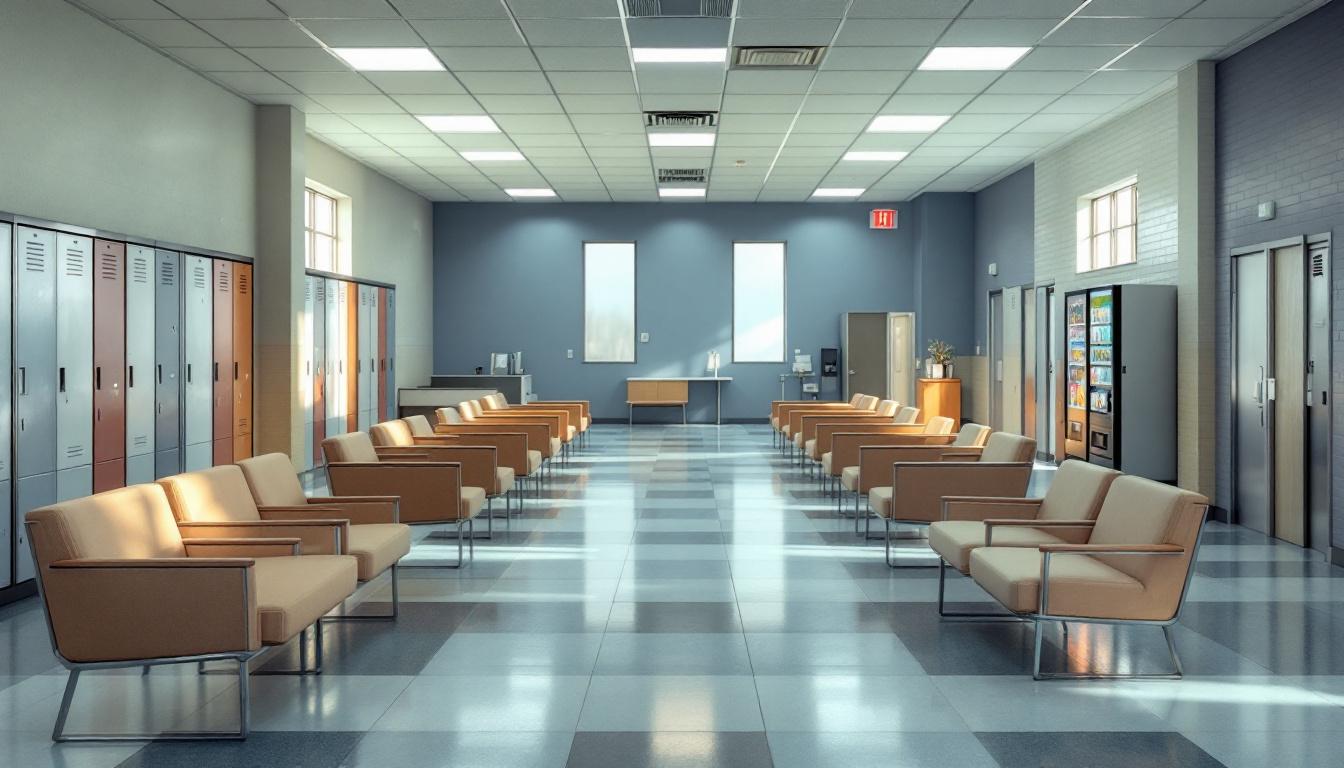 Visitation facilities and waiting area at Graham Unit Visitation - Arizona State Prison Complex – Safford
