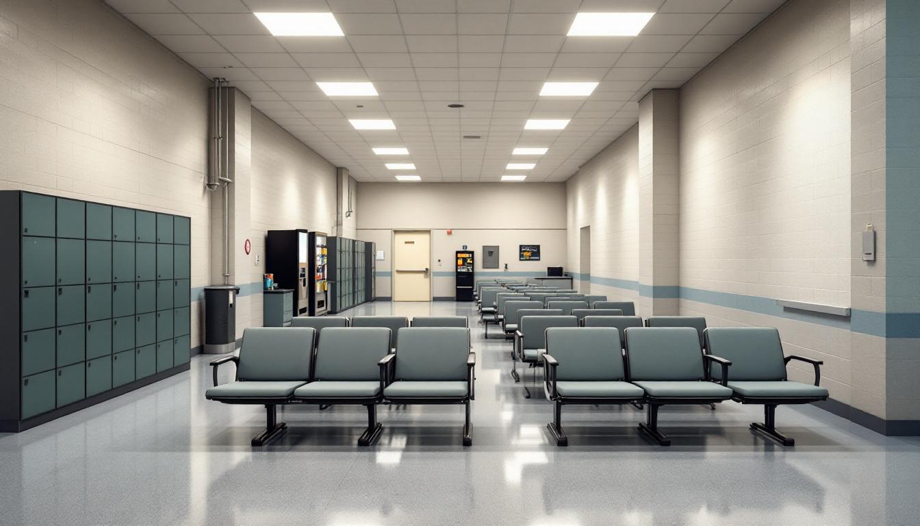 Visitation facilities and waiting area at Graham Unit Visitation - Arizona State Prison Complex – Safford