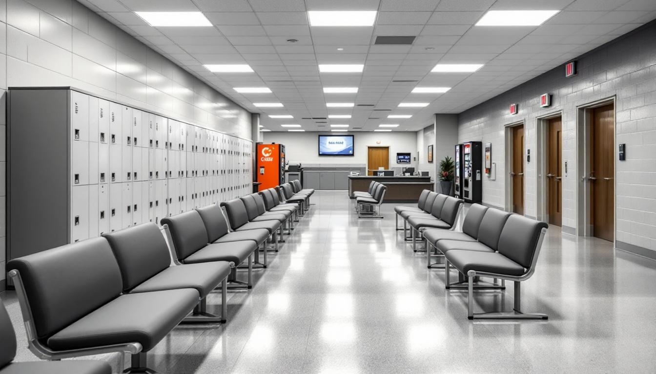 Visitation area at Santa Rosa Unit - Perryville Prison