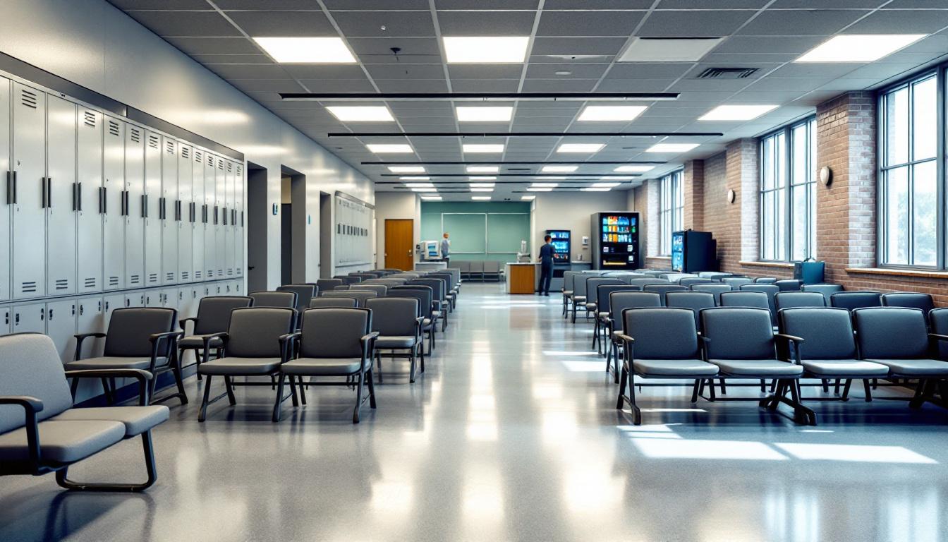 Visitation area at Alexandria Detention Center