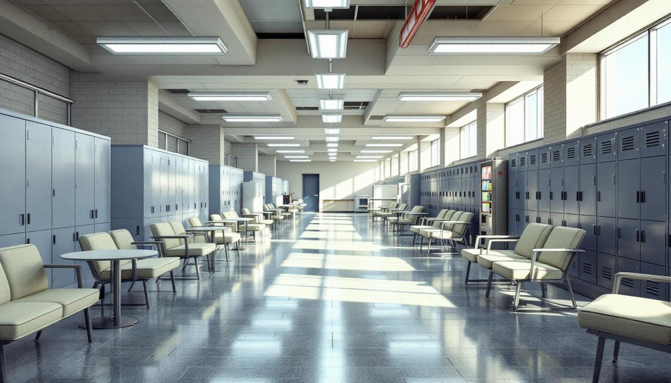 Visitation facilities and waiting area at Northwestern Regional Adult Detention Center