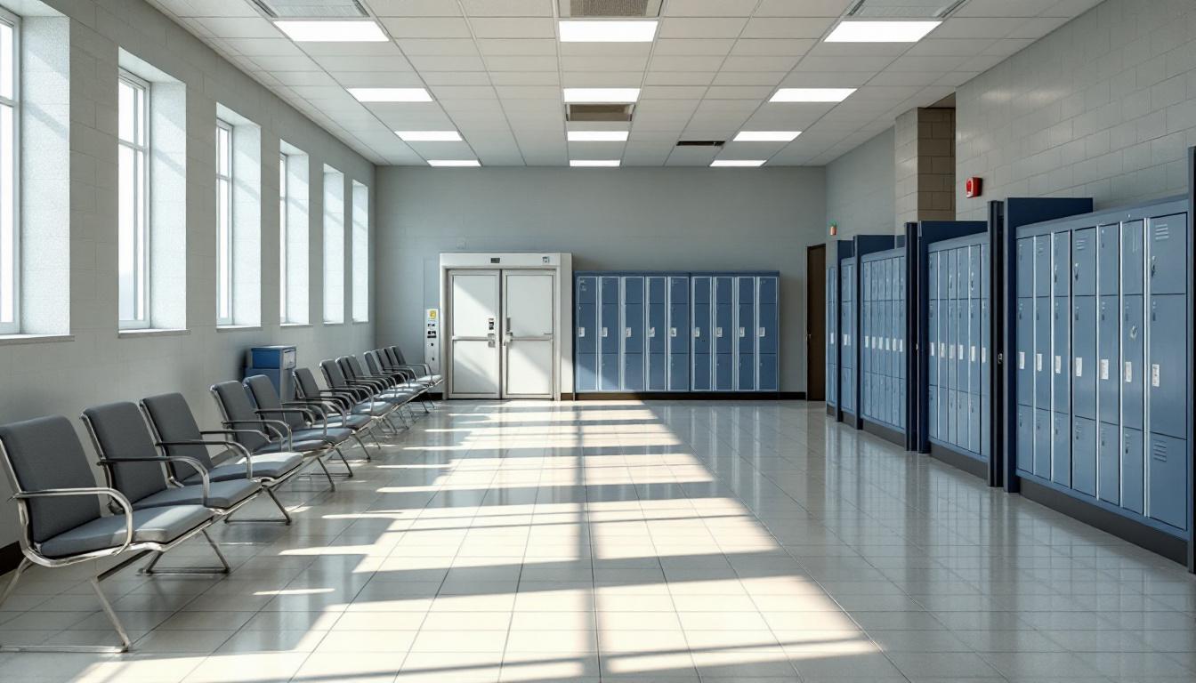 Visitation facilities and waiting area at Rappahannock Regional Jail