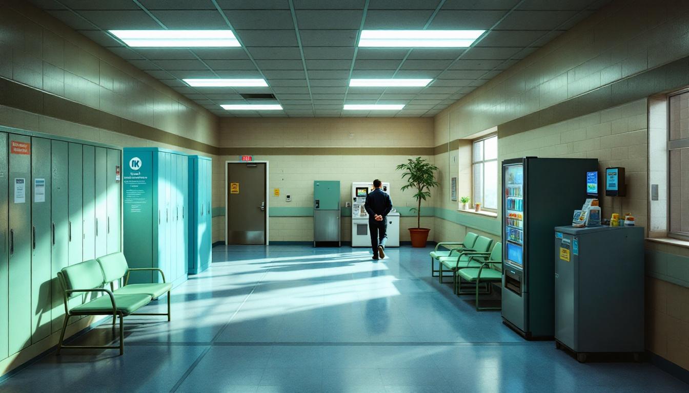 Visitation facilities and waiting area at Alexandria Detention Center