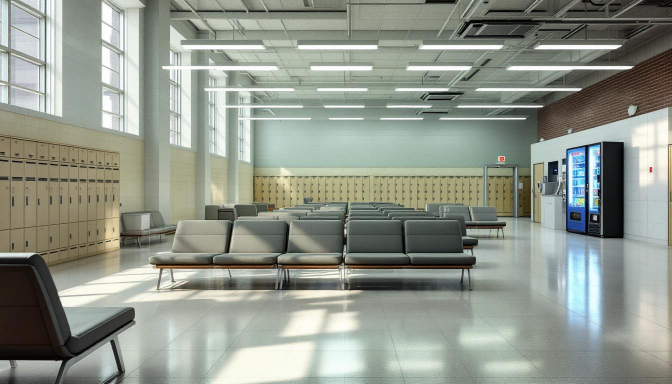 Visitation facilities and waiting area at Chesterfield County Jail