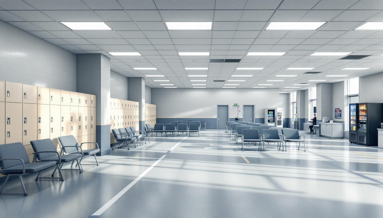 Visitation area at Nottoway Correctional Center
