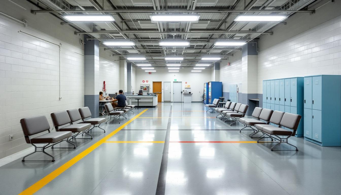 Visitation area at Loudoun Adult Detention Center
