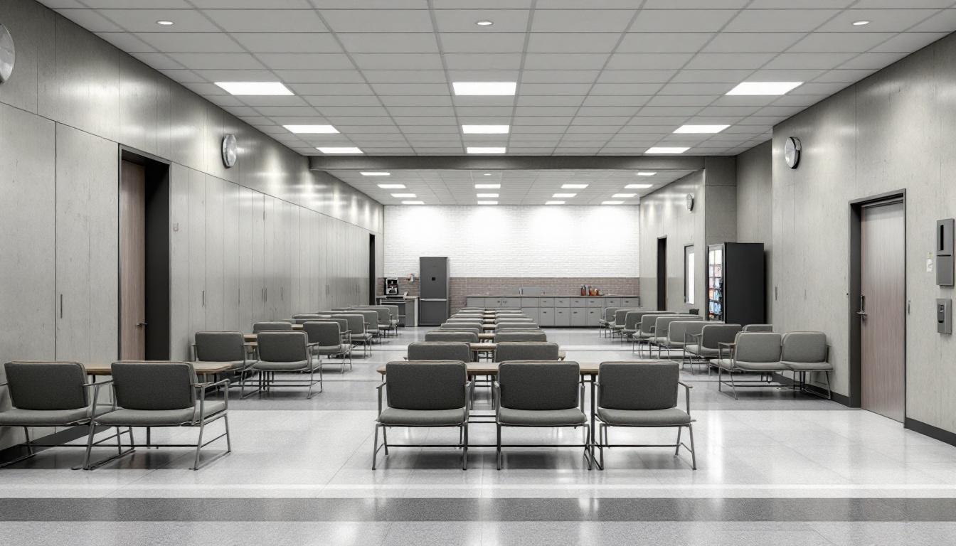Visitation area at Greensville Correctional Center