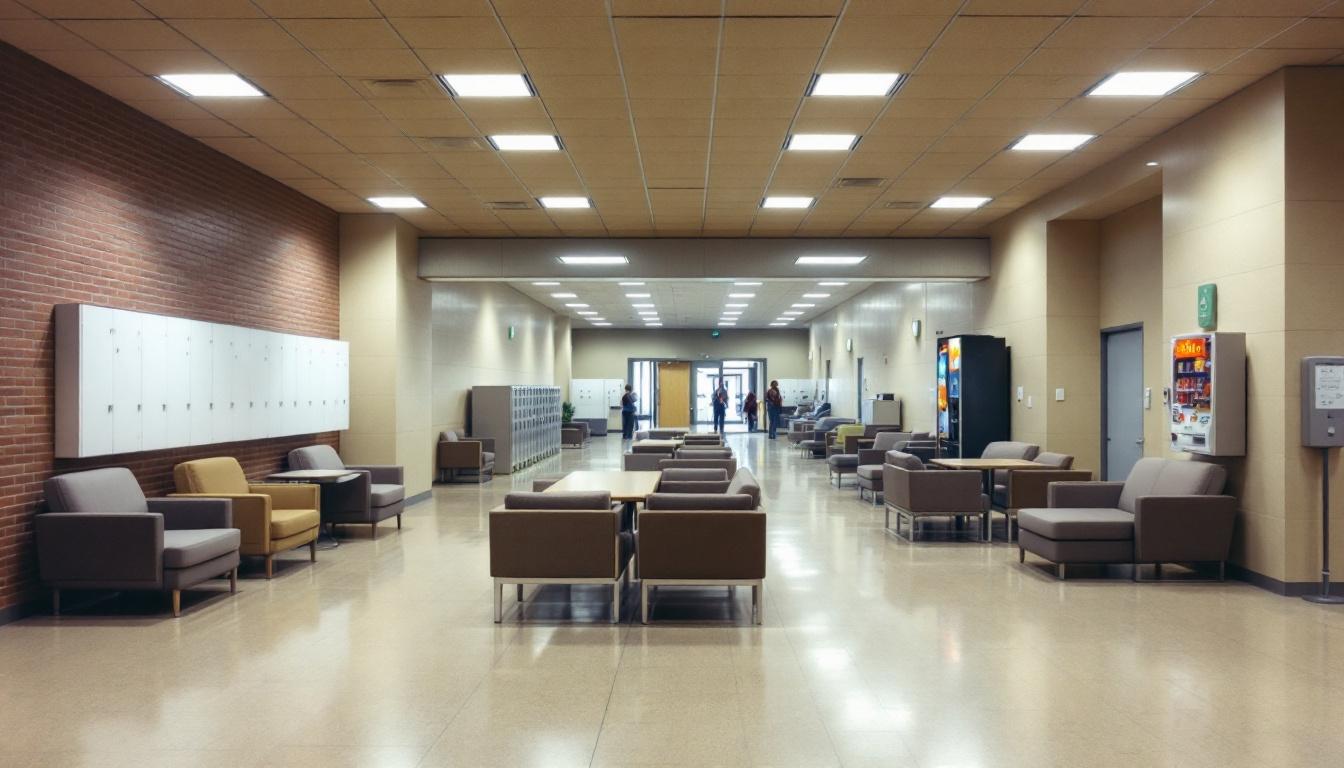 Visitation facilities and waiting area at Rockingham County Jail