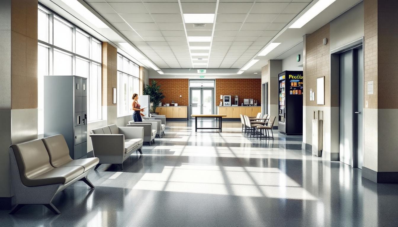 Visitation facilities and waiting area at Danville Jail