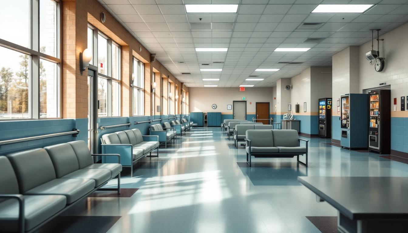 Visitation area at Deerfield Correctional Center