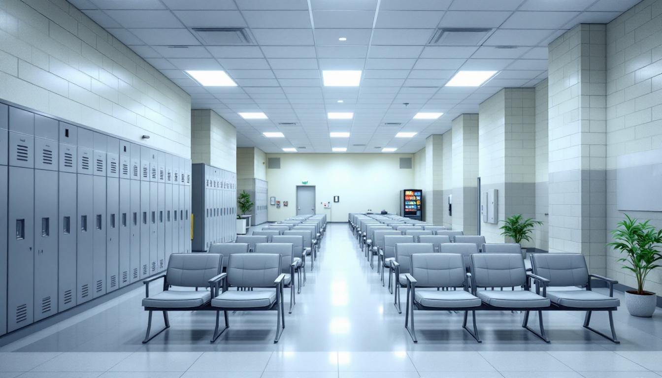 Visitation facilities and waiting area at Rockbridge Regional Jail