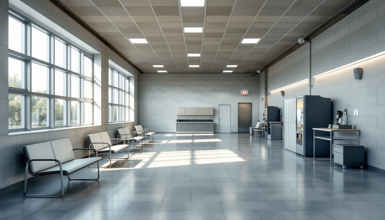 Visitation facilities and waiting area at Western Tidewater Regional Jail
