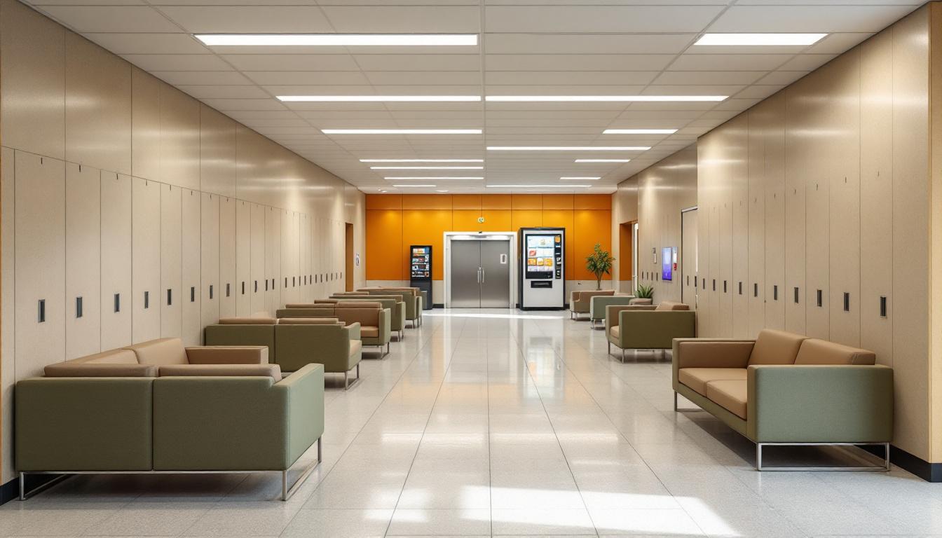 Visitation facilities and waiting area at Halifax Correctional Unit