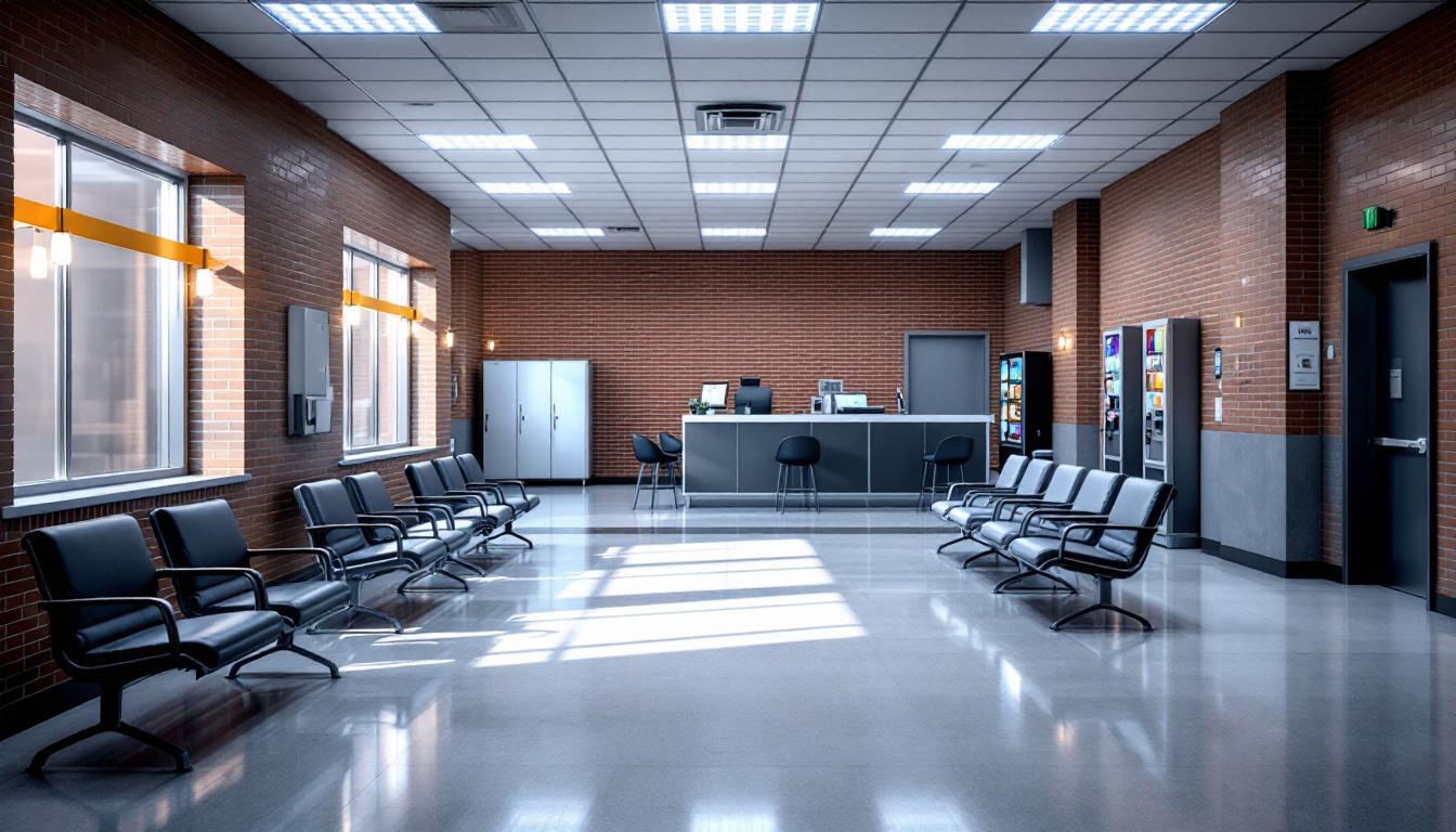 Visitation facilities and waiting area at Campbell County Detention Center