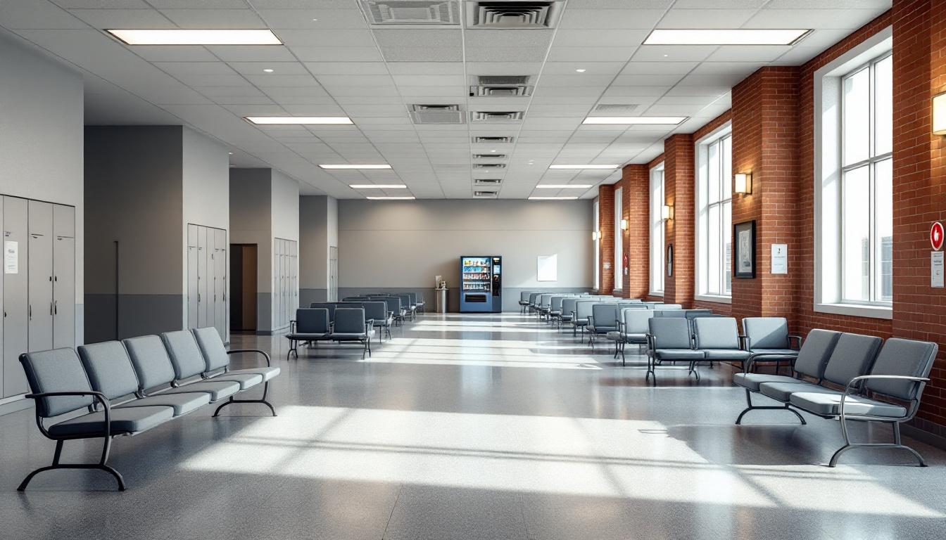 Visitation facilities and waiting area at Newport News Juvenile Detention