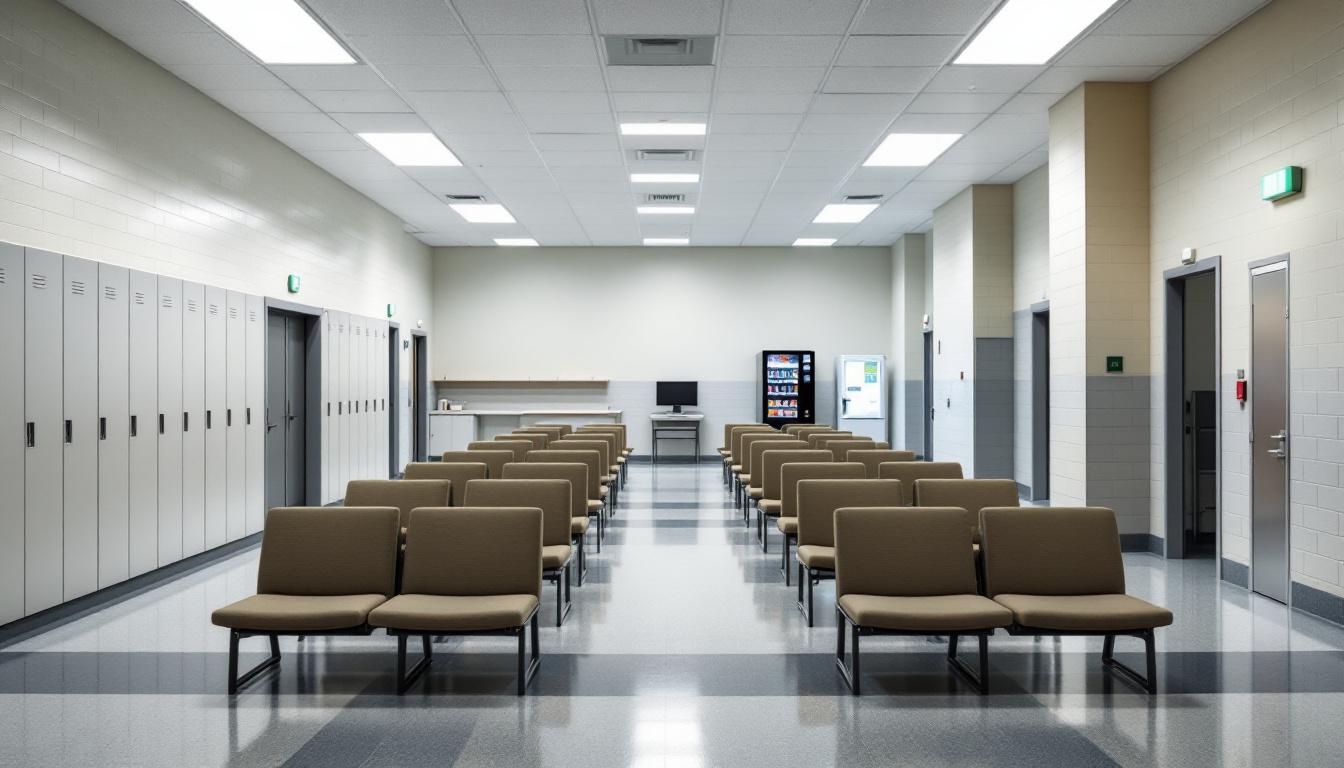 Visitation facilities and waiting area at Henry County Jail