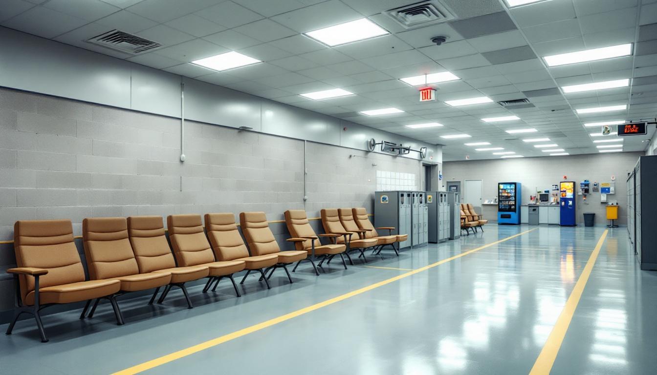 Visitation facilities and waiting area at Central Virginia Regional Jail
