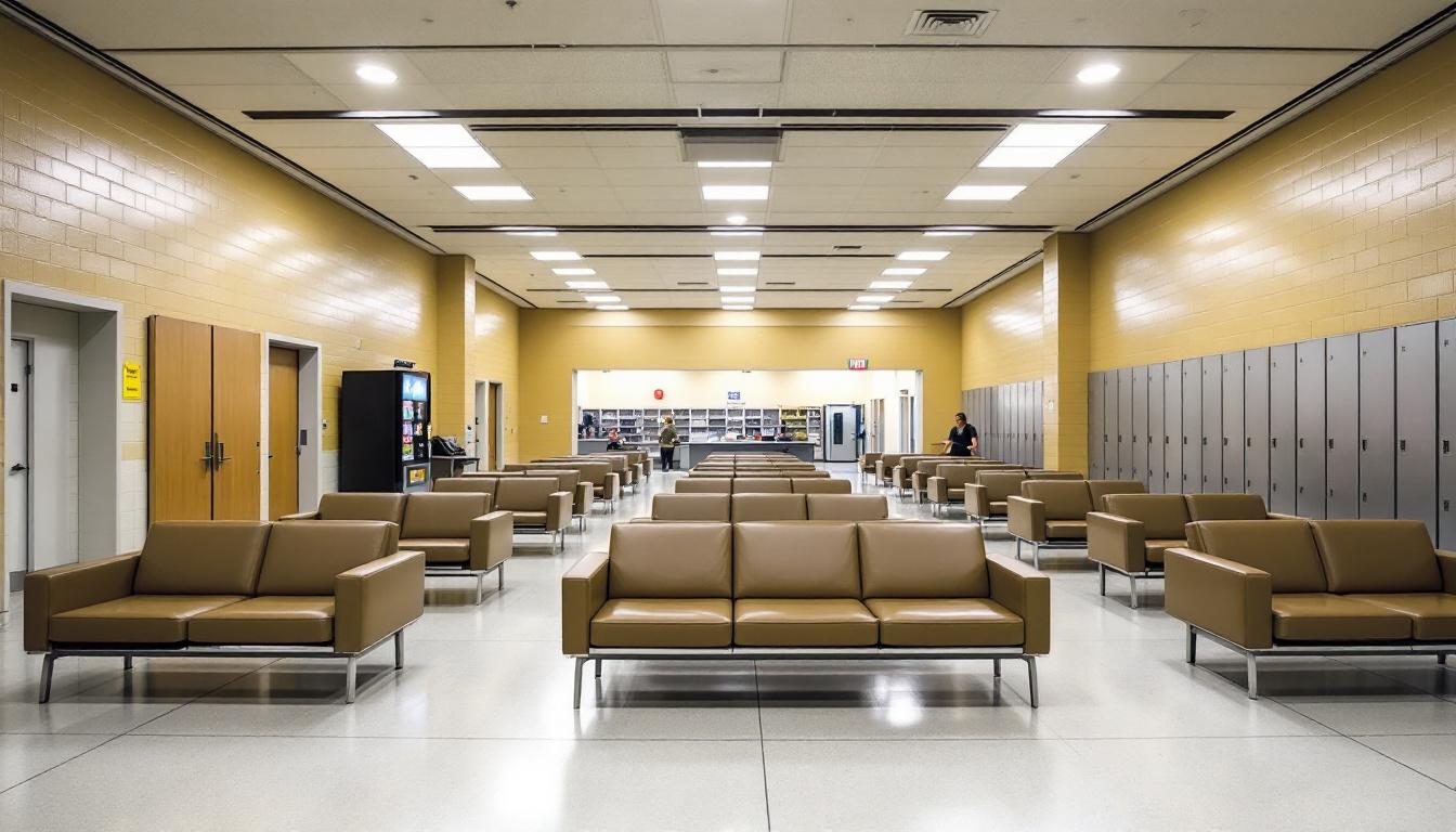 Visitation area at Indian Creek Correctional Center