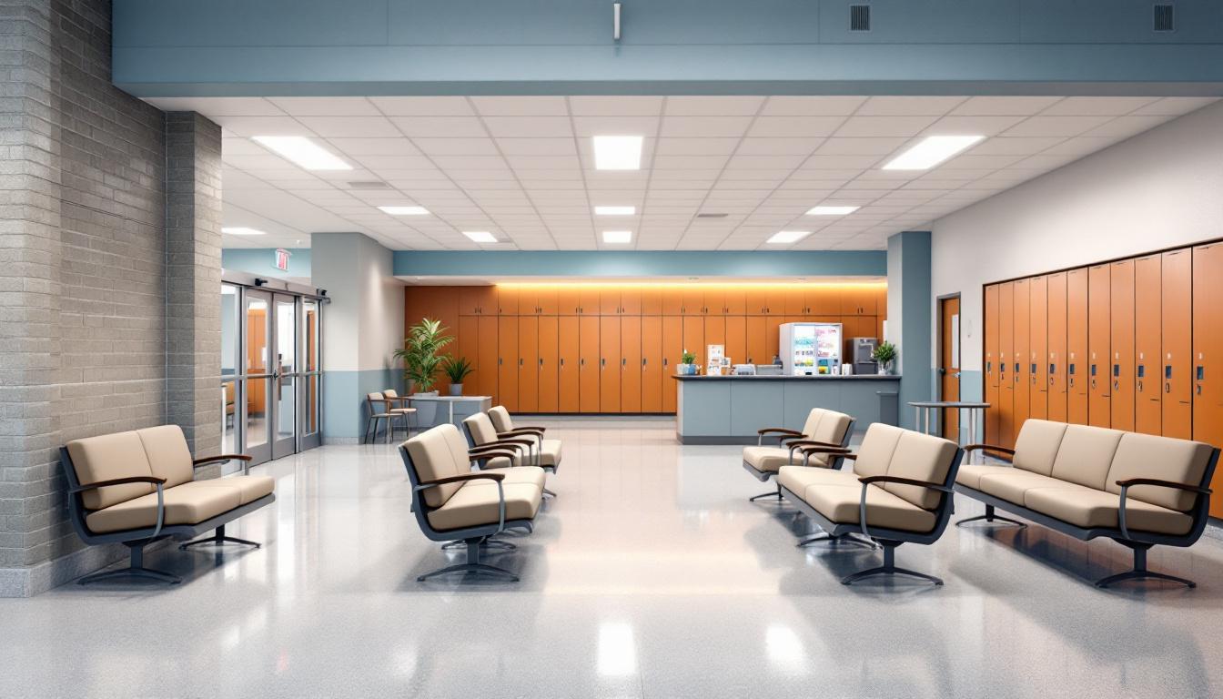 Visitation area at Caroline Detention Facility