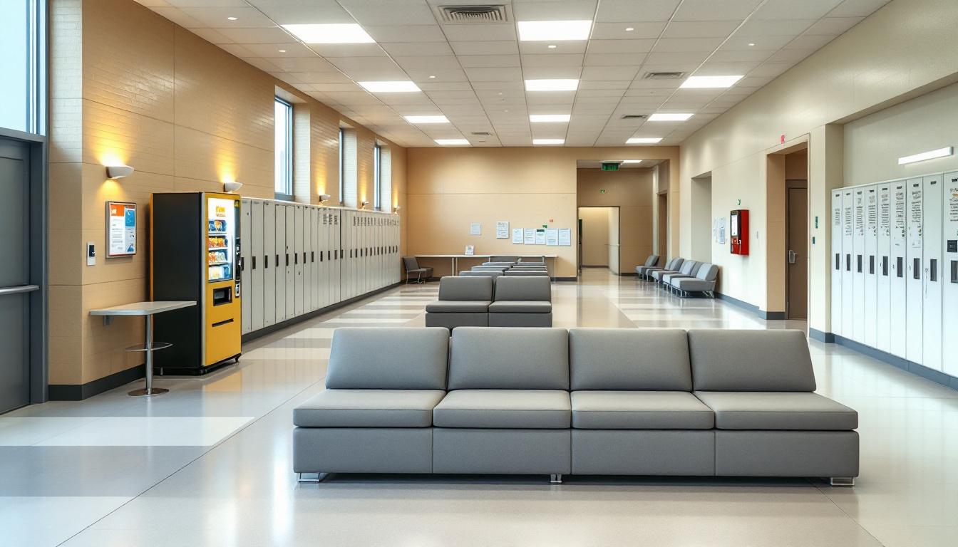 Visitation facilities and waiting area at Pocahontas Correctional Center
