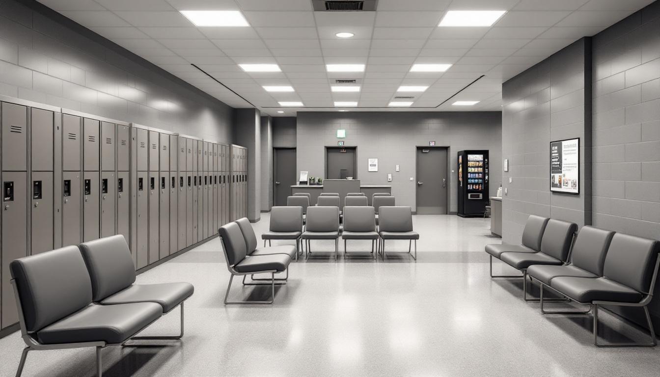 Visitation facilities and waiting area at Dillwyn Correctional Center