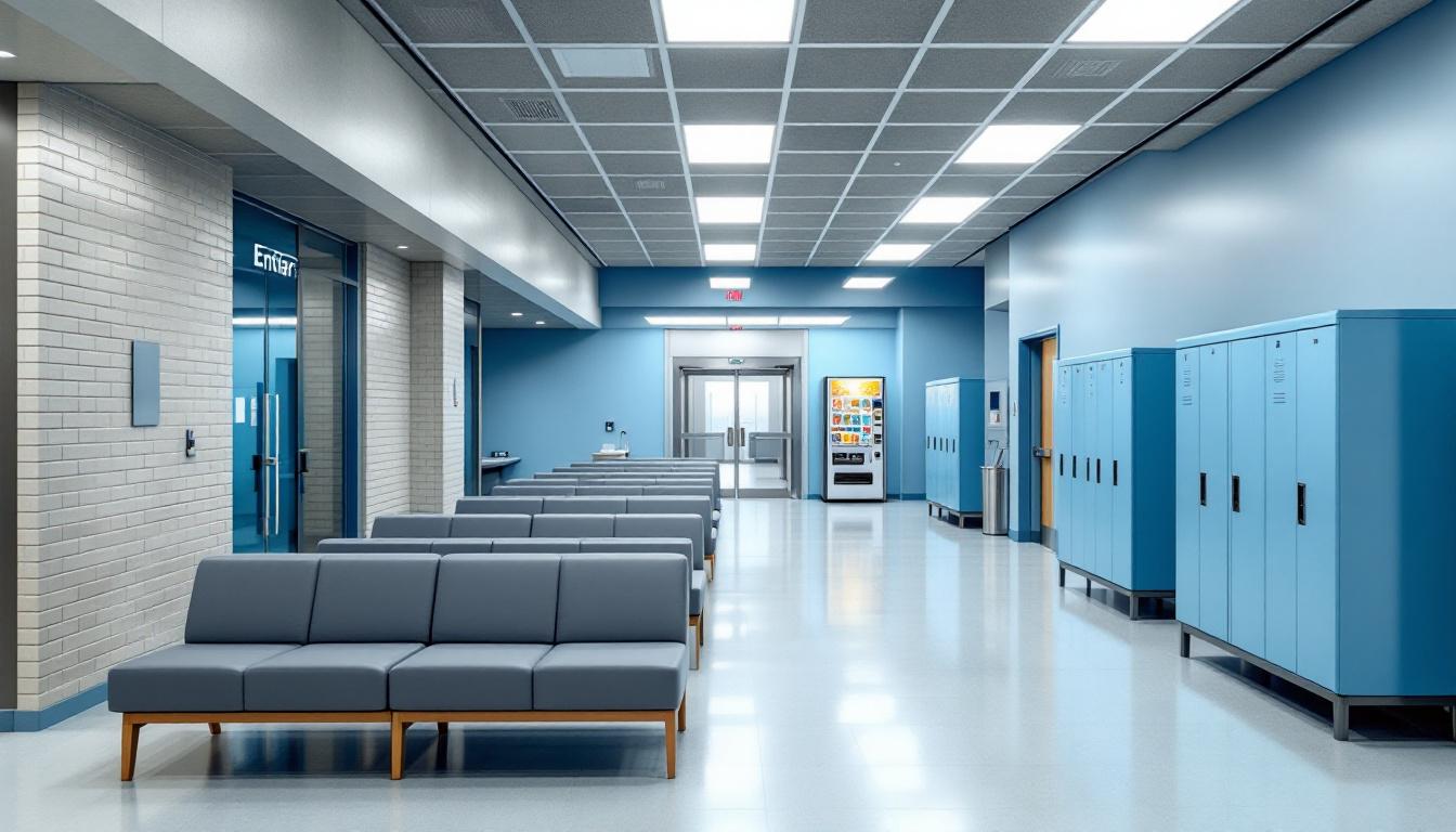 Visitation facilities and waiting area at FCI Hazelton Medium