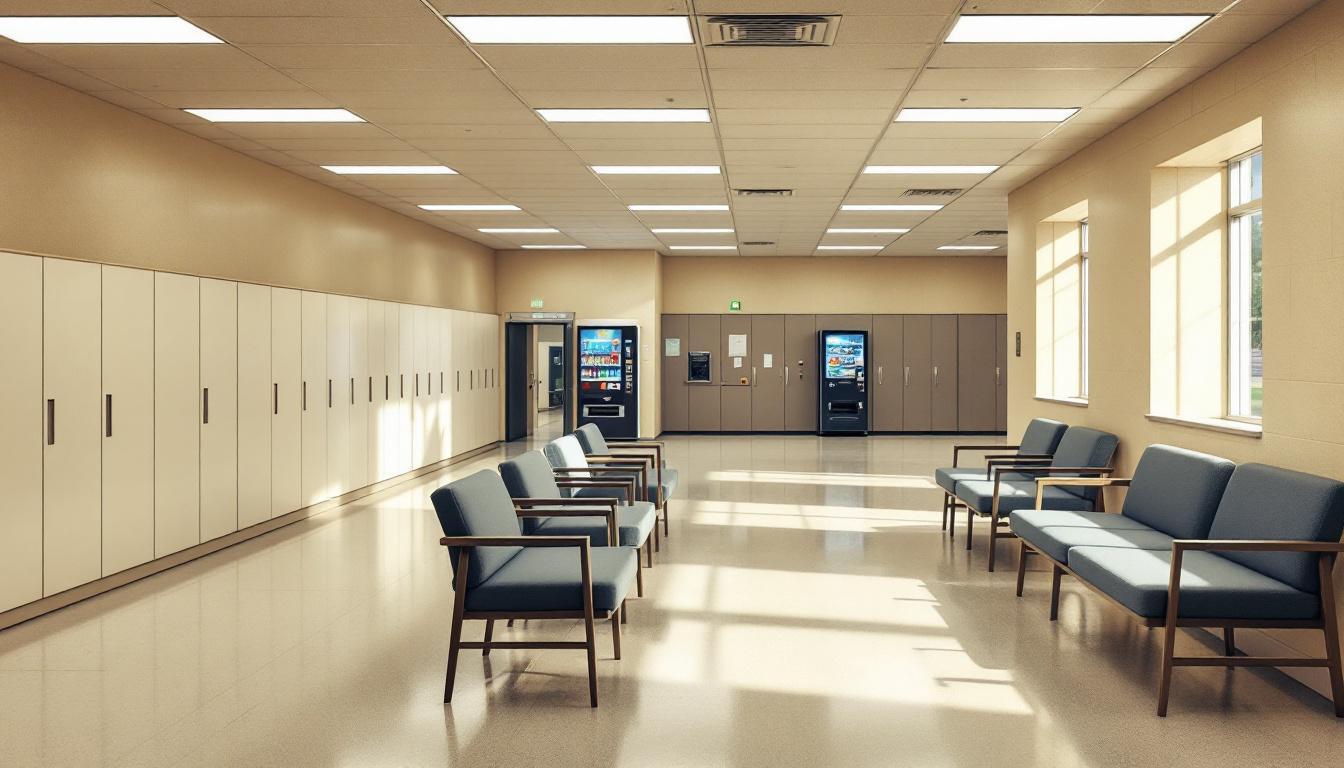 Visitation area at Sussex II State Prison
