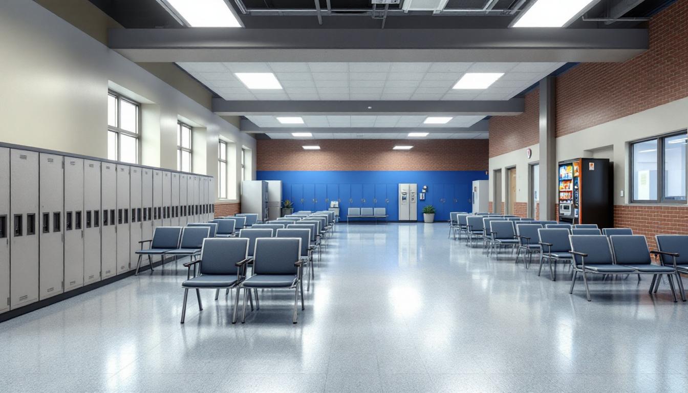 Visitation facilities and waiting area at Green Rock Correctional Center