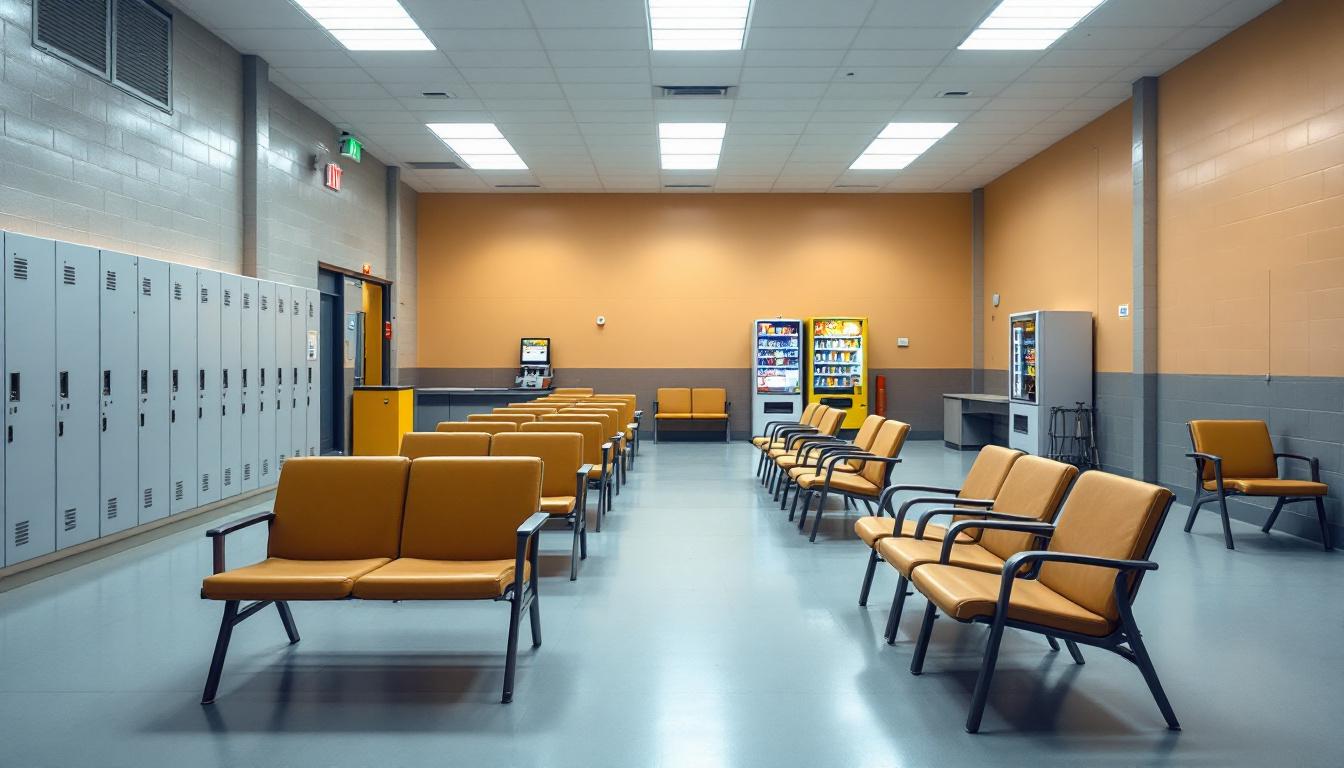 Visitation area at Piedmont Regional Jail