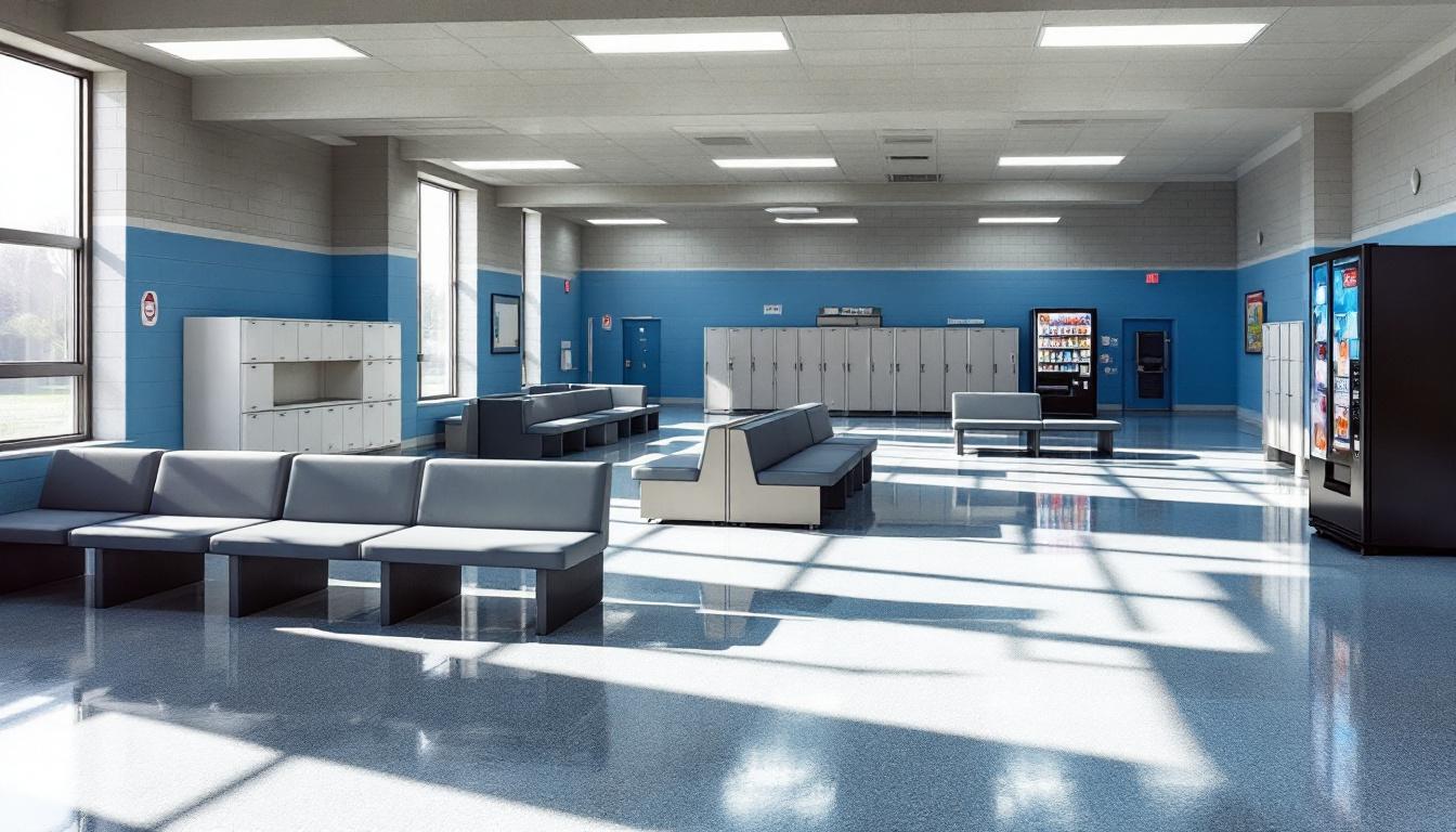 Visitation facilities and waiting area at Southwest Virginia Regional Jail Authority Abingdon Facility