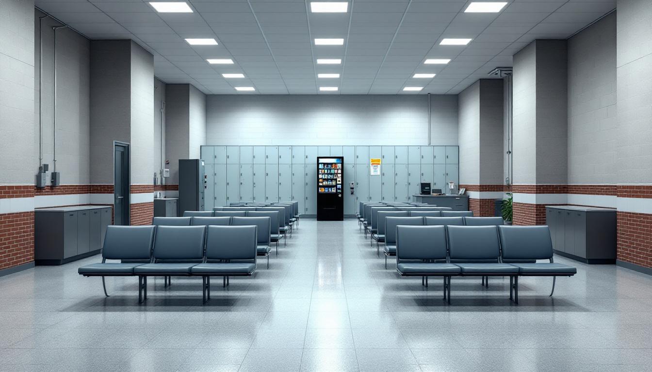 Visitation facilities and waiting area at City Sheriff Office
