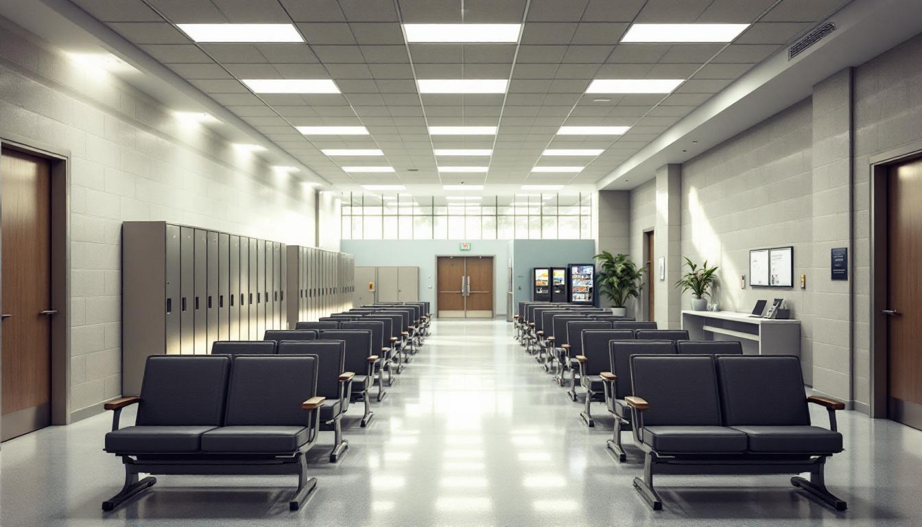 Visitation area at Portsmouth City Jail