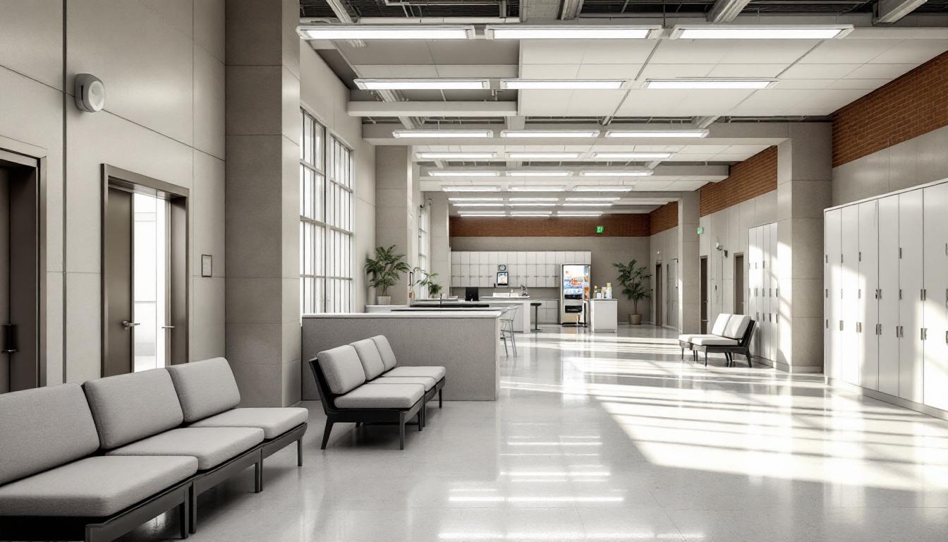 Visitation facilities and waiting area at Red Onion State Prison