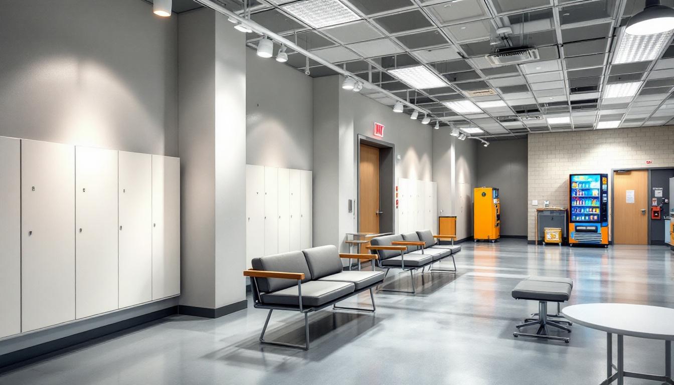 Visitation facilities and waiting area at SCI Forest State Penitentiary