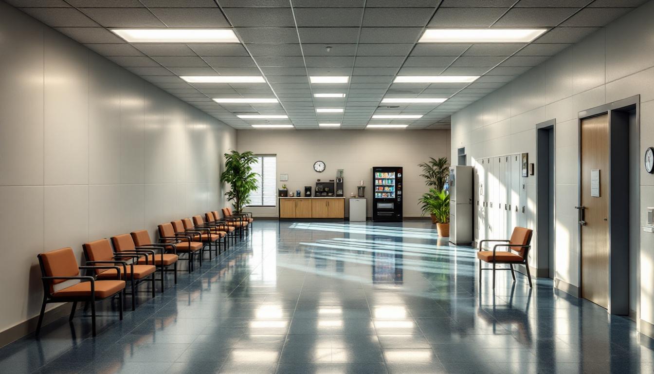 Visitation facilities and waiting area at Central Florida Reception Center