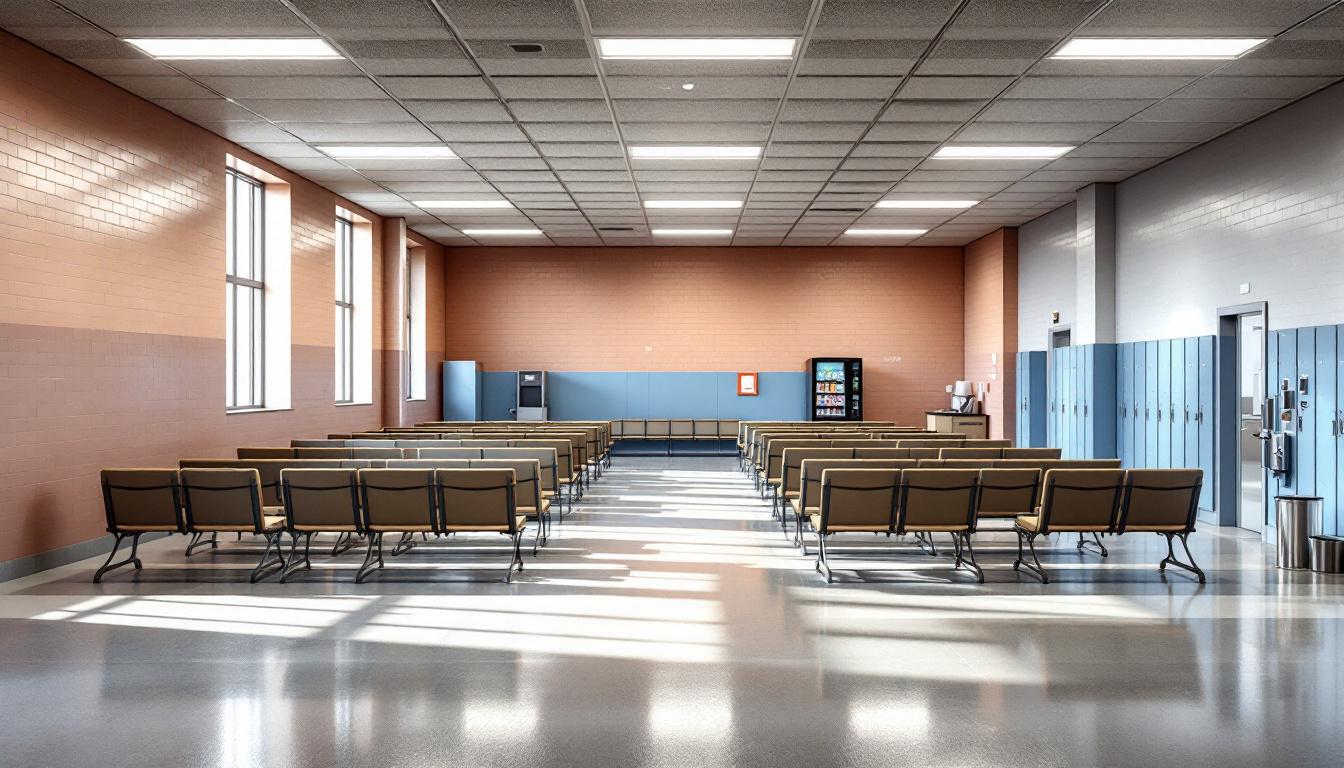 Visitation facilities and waiting area at Polk County Jail
