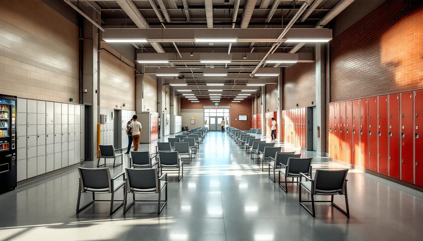 Visitation facilities and waiting area at Suwannee Correctional Institution Annex