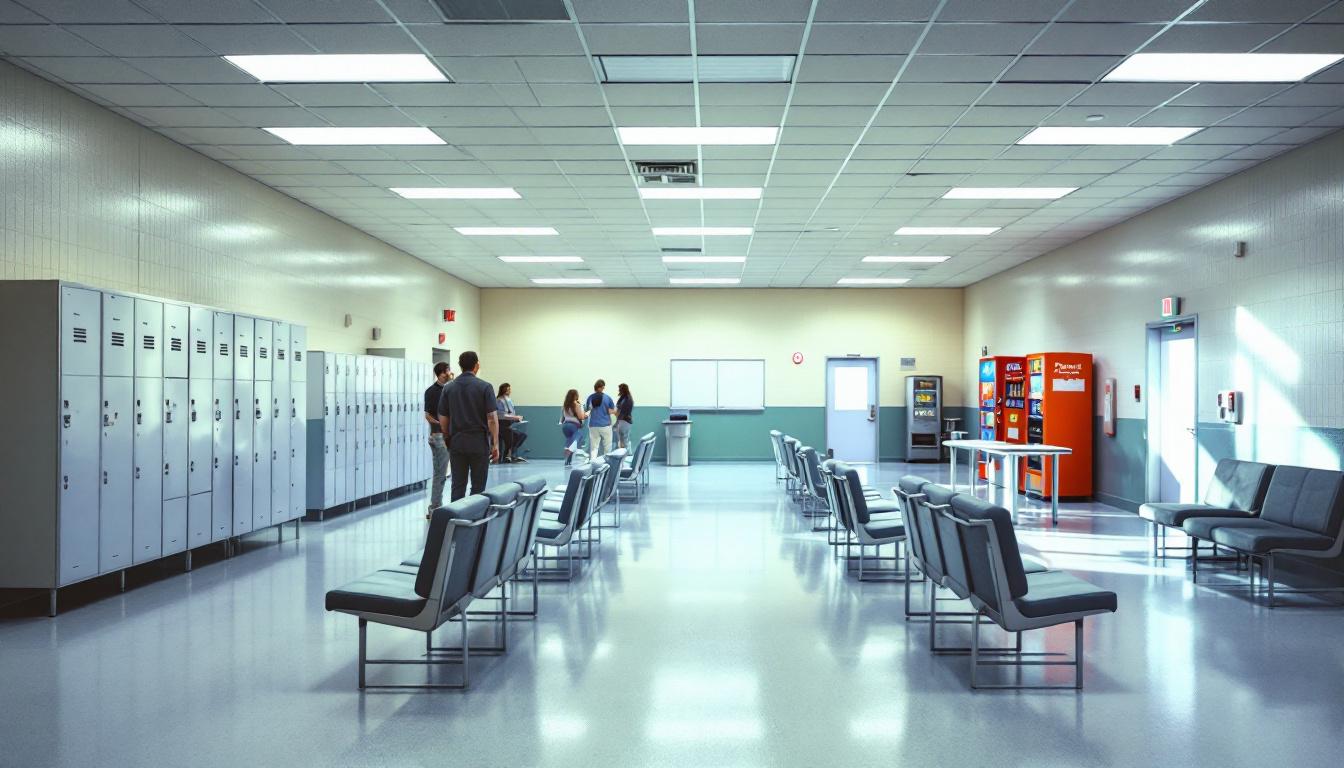 Visitation facilities and waiting area at Osceola County Corrections Department