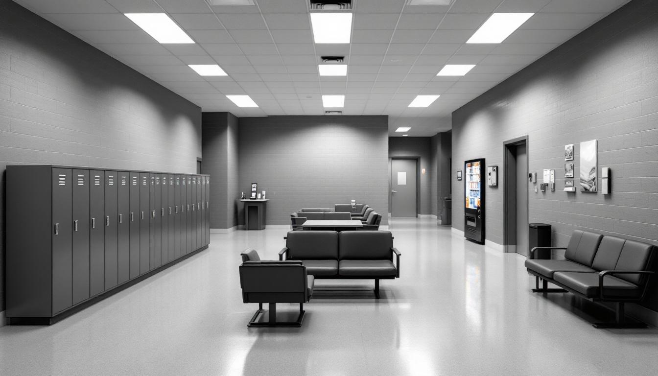 Visitation facilities and waiting area at Suwannee Correctional Institution
