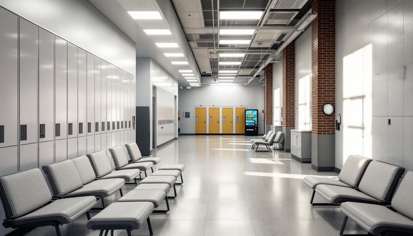 Visitation facilities and waiting area at Lake City Correctional Facility
