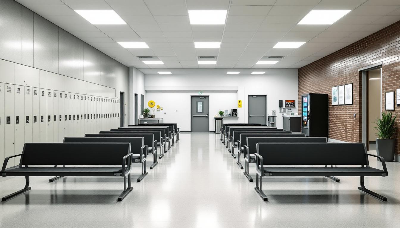 Visitation facilities and waiting area at Mayo C.I. Annex